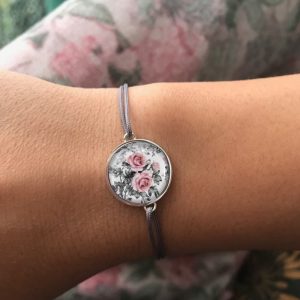 Armband mit Blumenmuster, Freundschaftsarmband Florales Muster