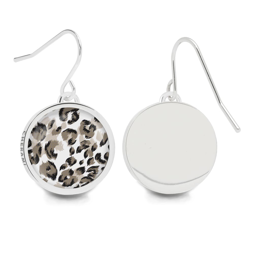 Ohrringe mit Leomuster, Animalprint Ohrschmuck