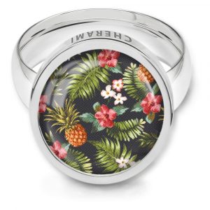 Ring für Damen im sommerlichen Palmenmuster