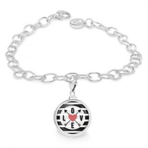 Armband mit einem Charm, Charmarmband mit einem Kompass, Kompassanhänger