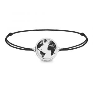 Armband mit Nylonschnur und Weltkarte, schlichtes Armbändchen