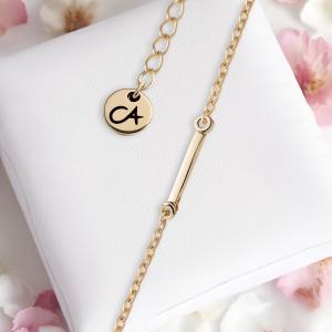 Armband Buchstabe I Gold Edelstahl 316L poliert