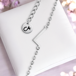 Armband Buchstabe L Silber Edelstahl personalisiert modern